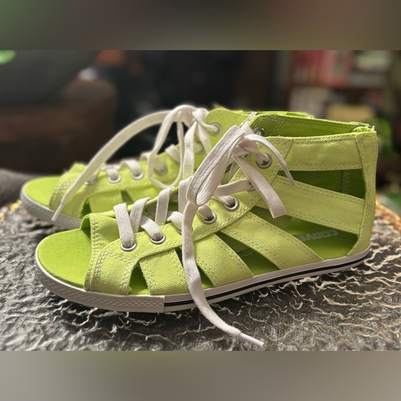 RARE Converse Chuck Taylor Gladiator Mid Neon Lime Yellow • 2013 NOS Women’s 8 - Picture 15 of 17